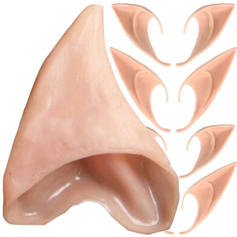 Искусственные уши Hallowween, латексные уши эльфа для искусственной одежды, реквизит, имитация искусственной кожи, аксессуары для украшения