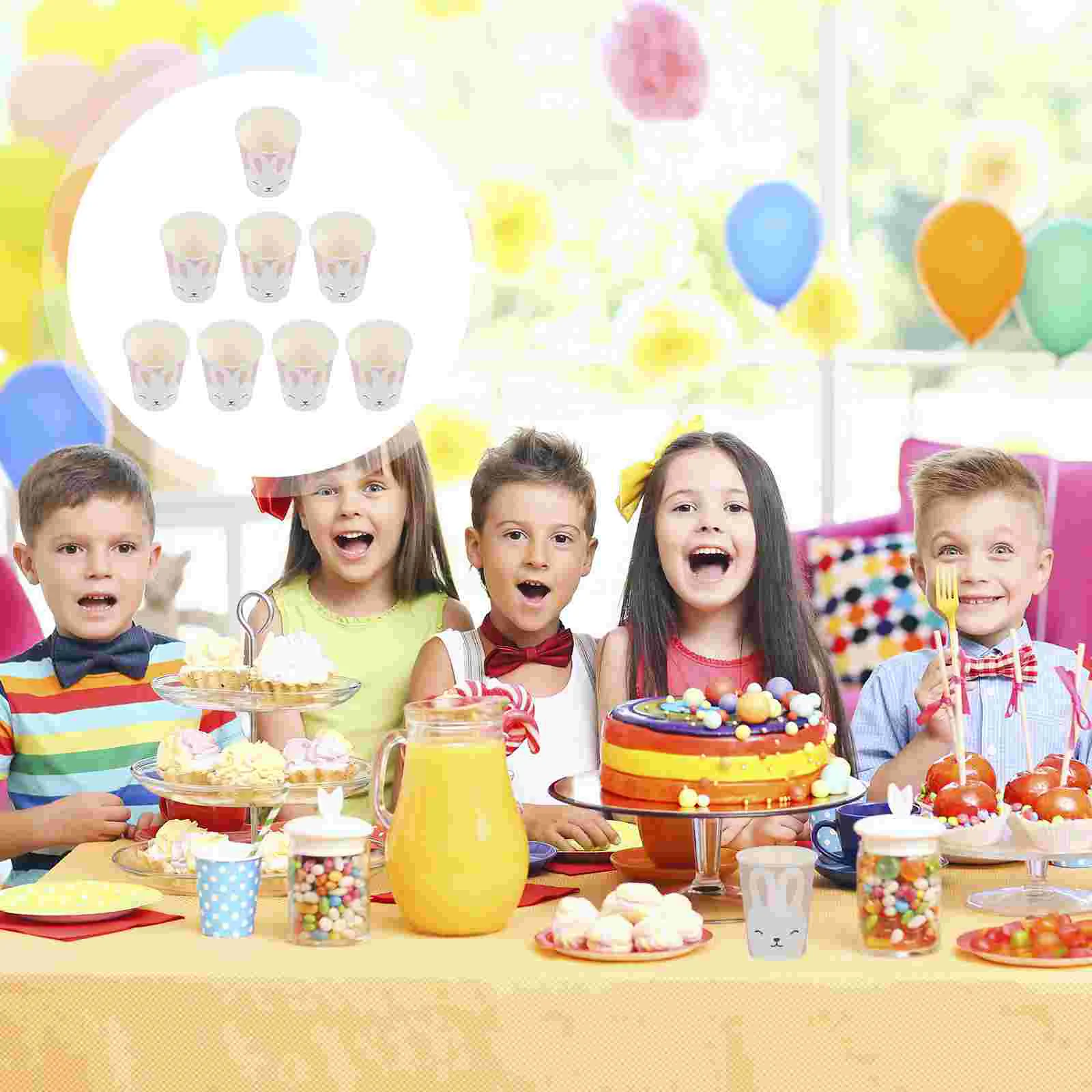 

32 Pcs Serving Cup Paper Party Cups White Tablecloth Hot Disposable Tea Small Coffee Bunny