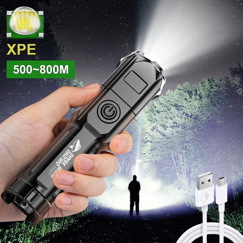 

Flashlight Strong Light Rechargeable Zoom Giant Bright Xenon Special Forces Home Outdoor Portable Led Luminous Flashlight