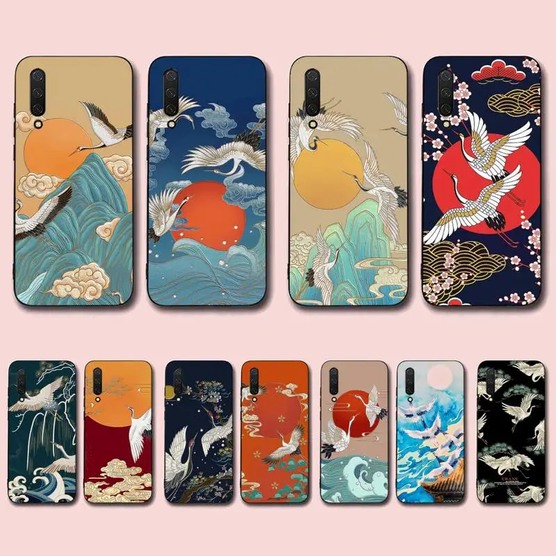 

Crane Koi Chinese style Phone Case for Xiaomi mi 5 6 8 9 10 lite pro SE Mix 2s 3 F1 Max2 3