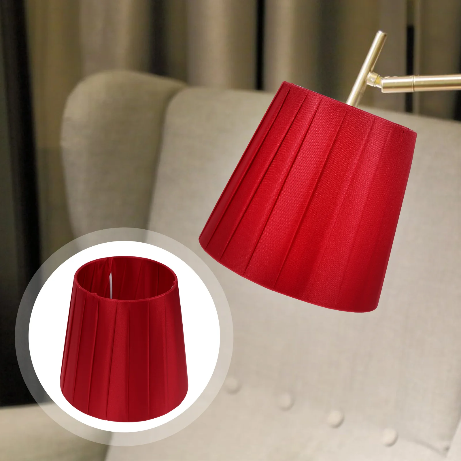 

Fabric Bulb Lampshade Practical Light Accessory Durable Outdoor Metal Decor Cover Country Home Simple Style Creative