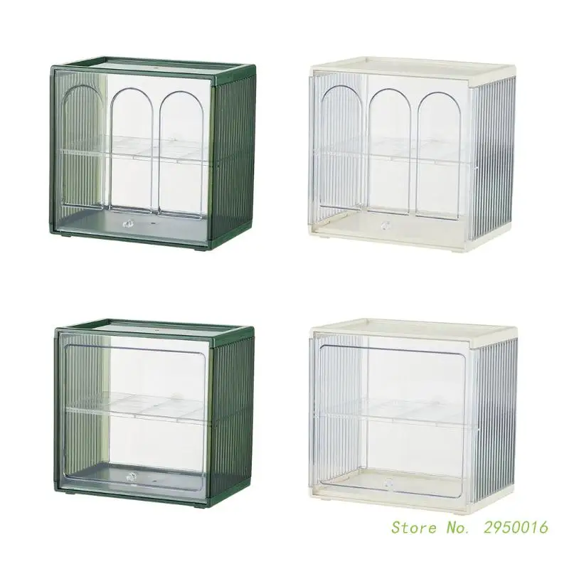 

Настольный ящик для хранения, многофункциональные витрины, органайзер для кофейной чашки с дверью, Пылезащитная коробка, витрина для дома