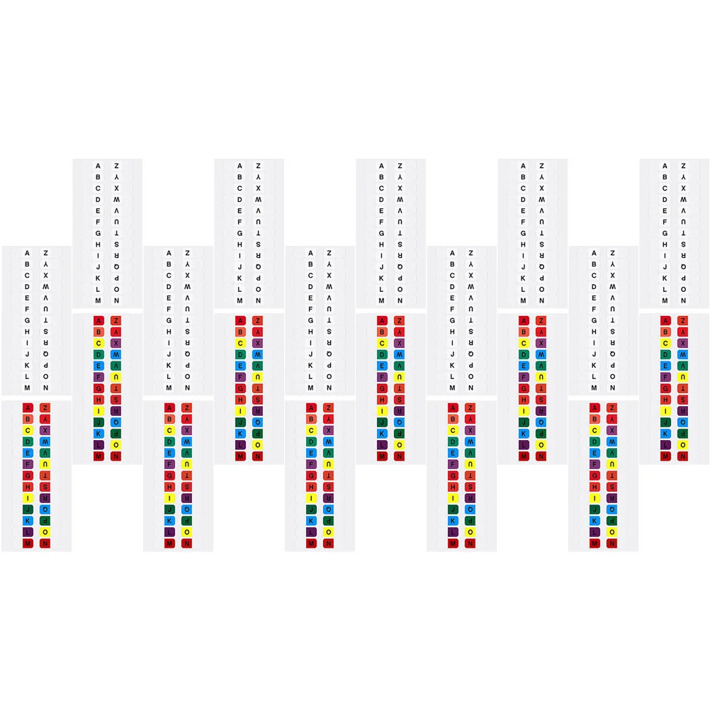 

20 Sheets of Page Tabs Letters Page Markers Novelty Alphabet Tabs Notebook Adhesive Alphabet Tabs Bible