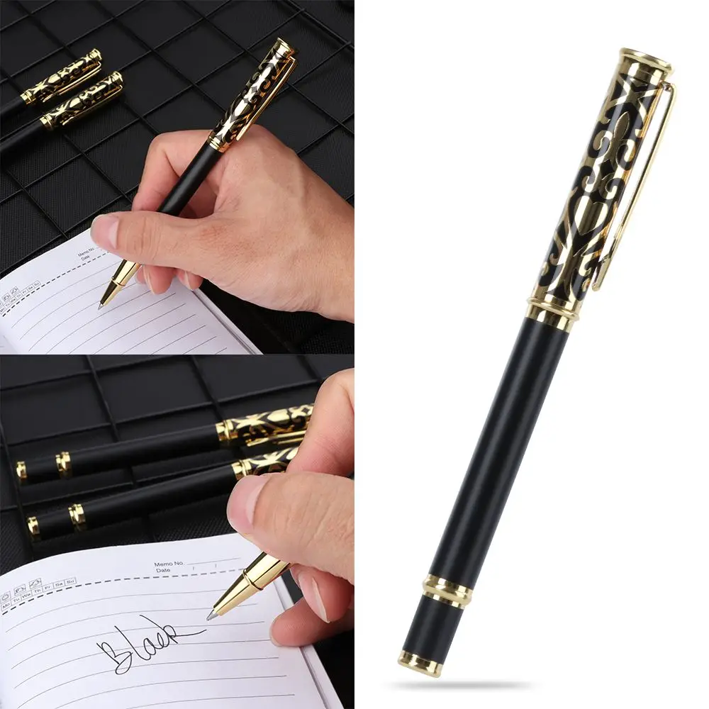 

0.5mm New Luxury Writing Supplies Signing Metal Rollerball Pen Black Ink Ballpoint Pen Signature