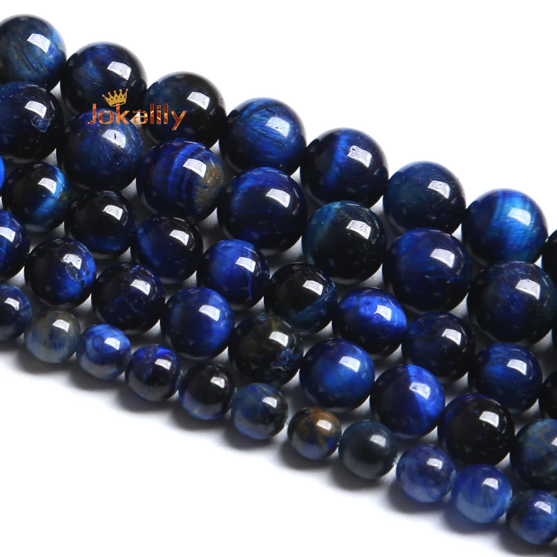 

Army Blue Tiger Eye Stone Beads 6 8 10 12 14mm For Jewelry Making Round Loose Beads DIY Bracelet Necklace Accessories 15" Strand