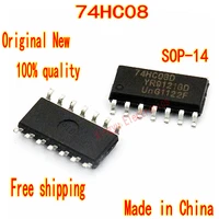 10 100pcs made in china 74hc08 sn74hc08d sop 14 four way 2 input nand gate logic ic chip integrated circuit connector new spot
