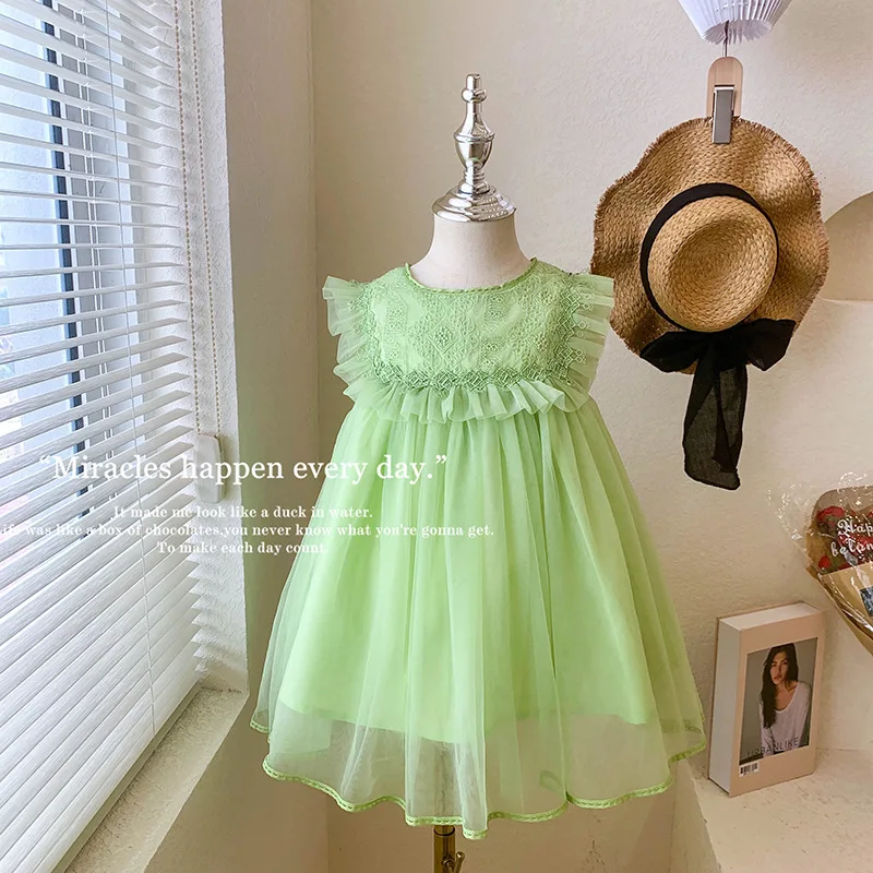 

Детское фатиновое платье без рукавов, с бантом