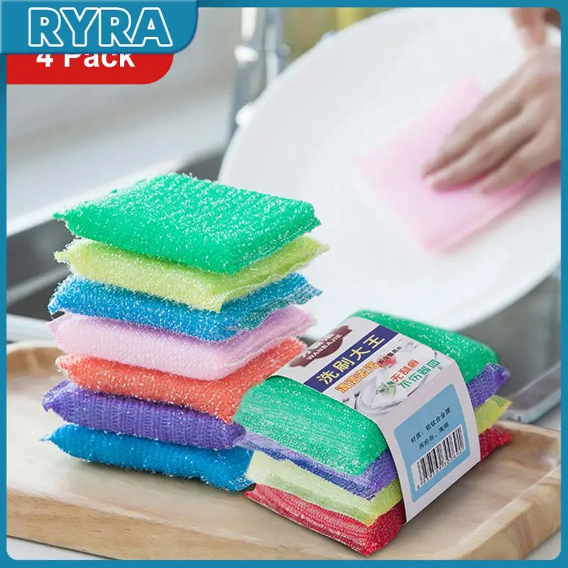 

4 шт., губка для мытья посуды, без масла