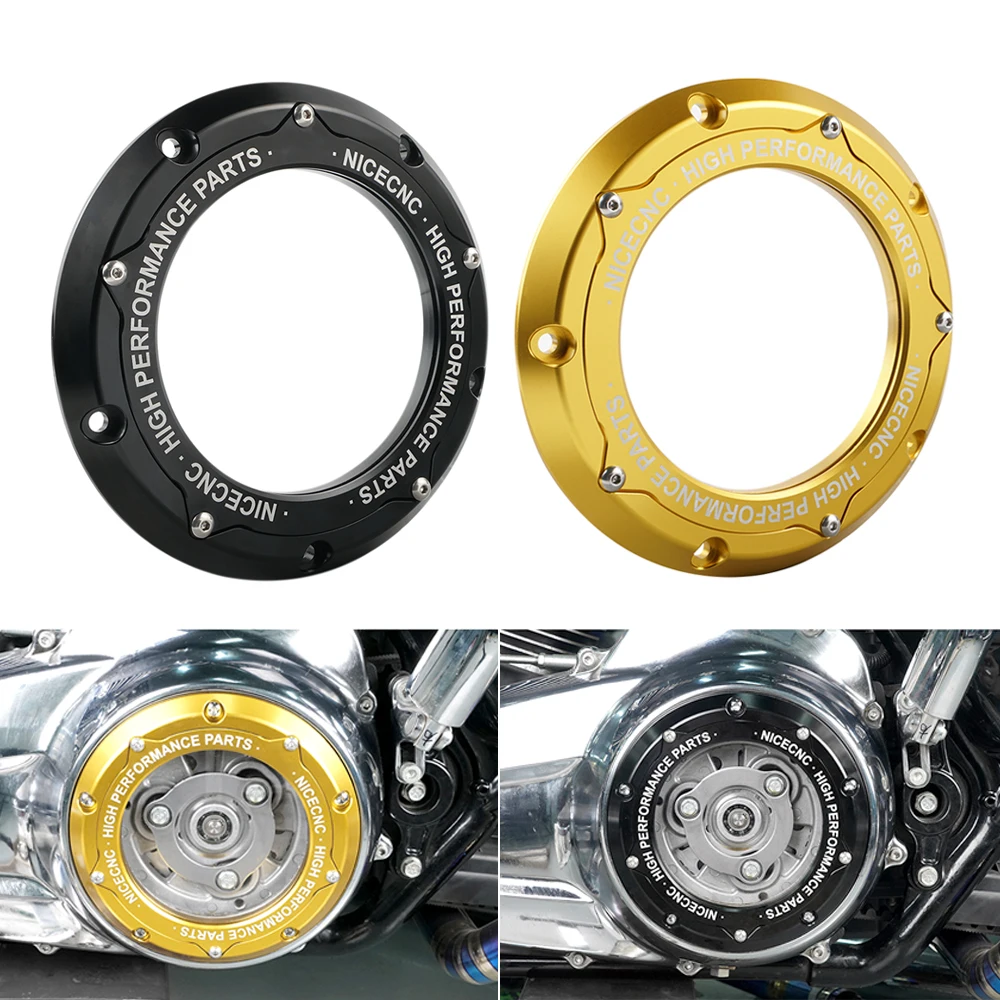 

Motorcycle CNC Aluminum Clear Derby Clutch Cover for Harley CVO Tri Glide FLHTCUTGSE Road Glide Limited FLTRK 2020 2021 2022