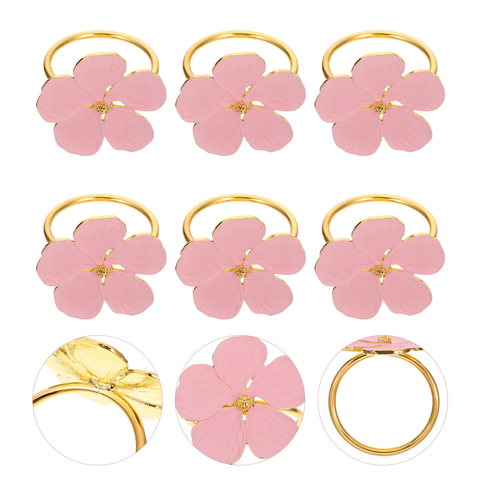 

Napkin Rings Holder Metal Ring Flower Serviette Wedding Floral Table Buckles Buckle Holders Decoration Dinner Banquet Decor Rose