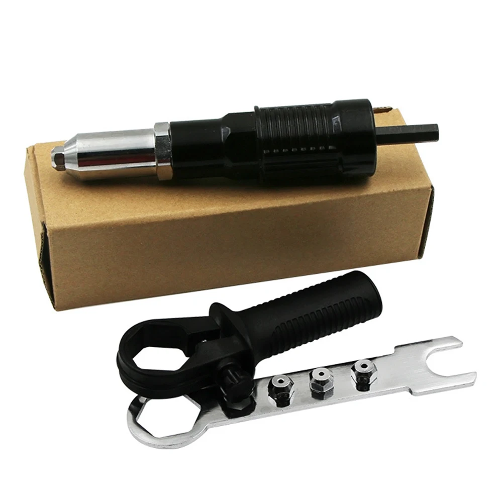 

Insert Portable Riveting Tool Set Electric Adapter Workshop Nut Durable Drill Alloy Handle Household Repair Pull Core Cordless