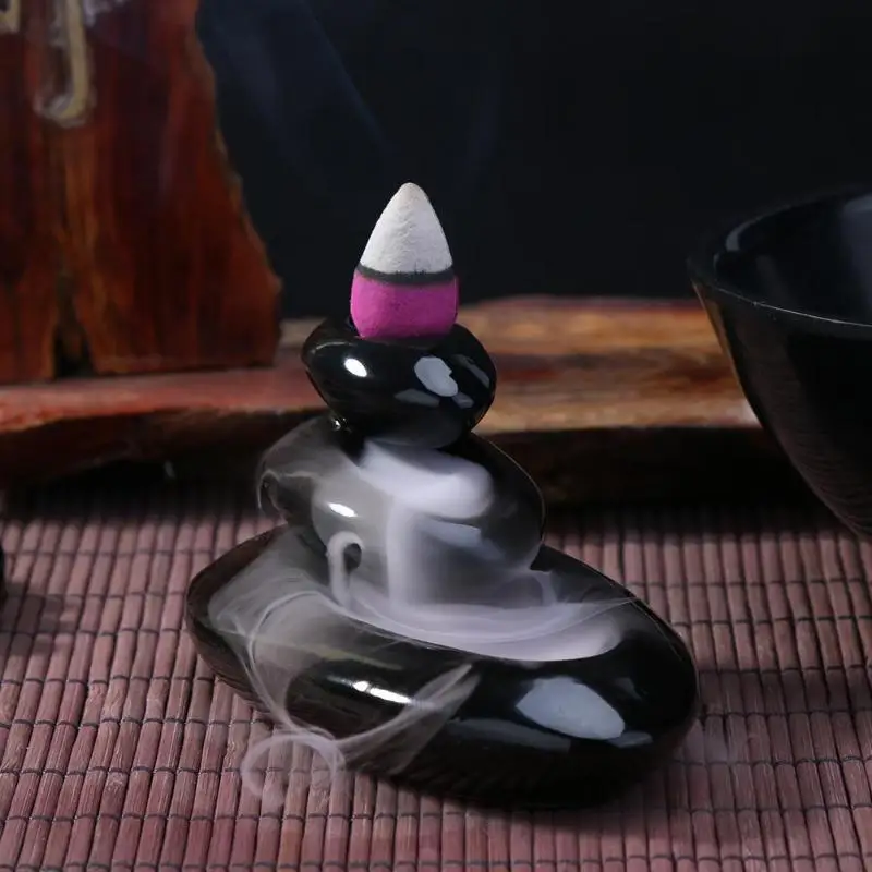 

Small Censer Incense Holder Incense Burner Home Office Teahouse Creative Decor Ceramic Incense Stand Lotus