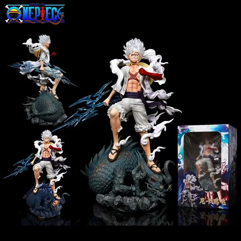 

34cm One Piece Luffy Anime Figure Gear 5 Action Figures Sun God Nika Pvc Statue Figurine Collection Toys Kids Gift Model Doll