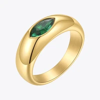 enfashion eye stainless steel rings for women gothic square zircon ring gold color fashion jewelry party anillos mujer r214128
