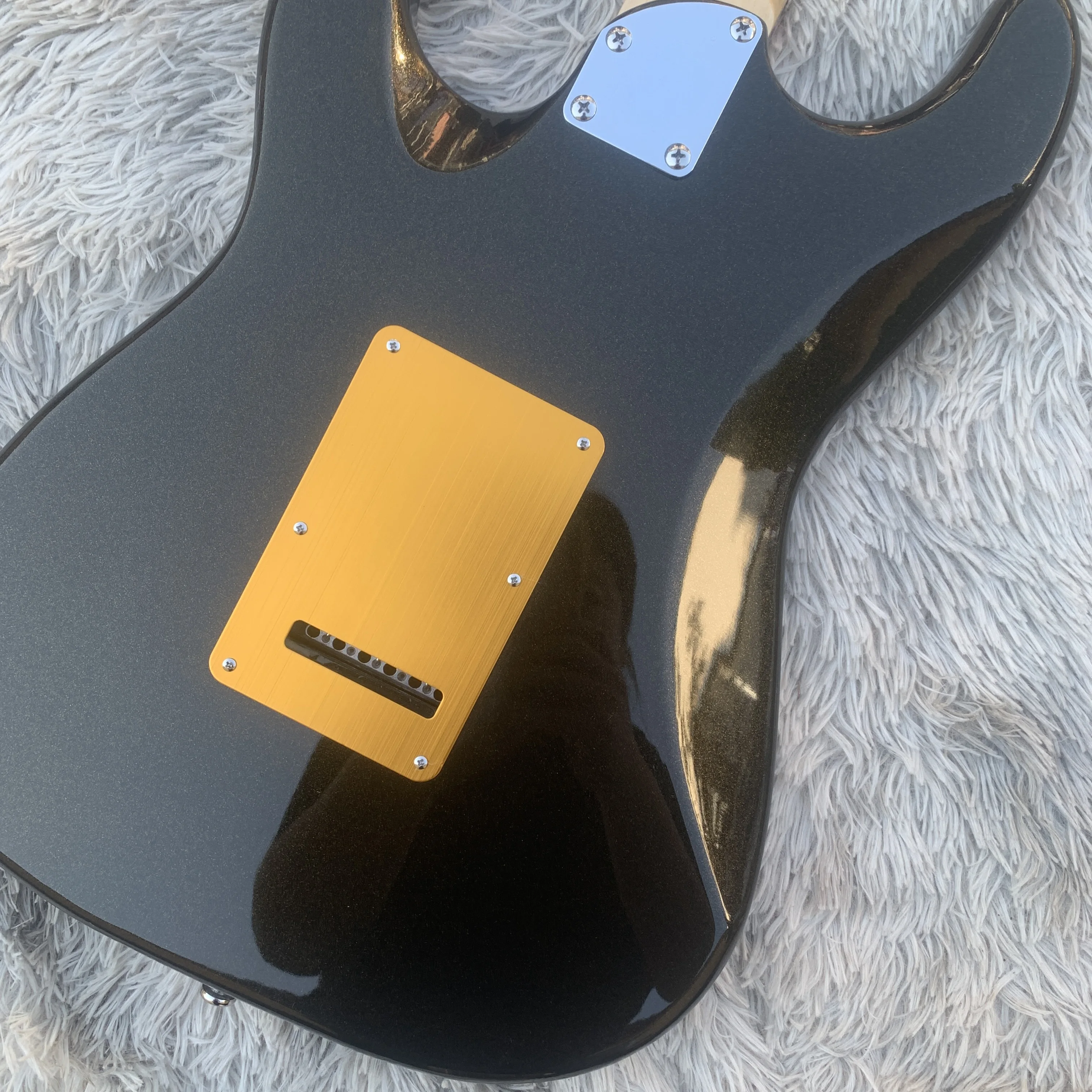 Электрогитара черный цвет кленовый корпус гриф Бесплатная доставка гитара