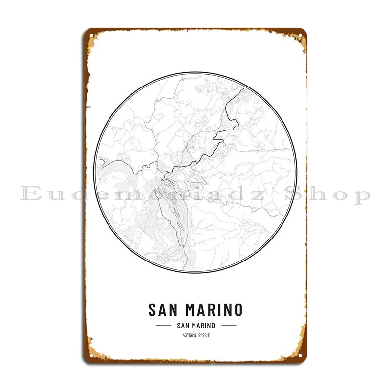

Металлические знаки Сан-Марино, барная пещера, индивидуальный дизайн, домашний жестяной плакат