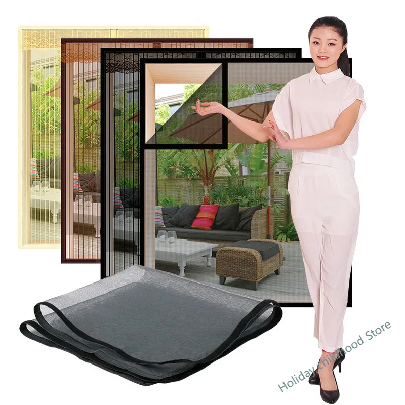 

Moustiquaire de fenêtre personnalisée, protection contre les moustiques, en fibre de verre, pour l'été