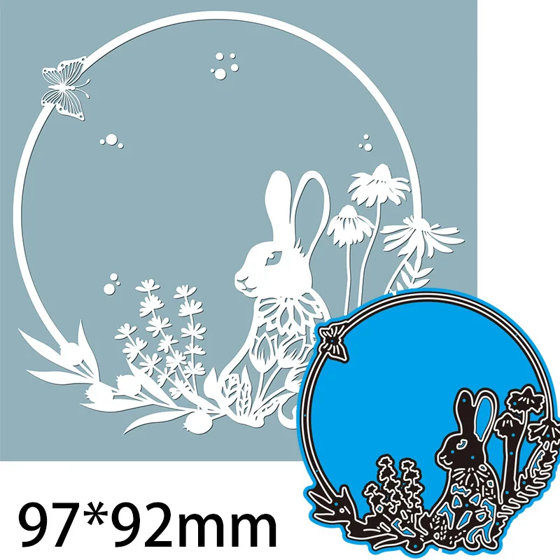 

Metal Cutting Dies Scrapbooking Grass Rabbit Butterfly Cut Die Mold DIY Album Paper Card Craft Embossing Stencil Blade Punch Die