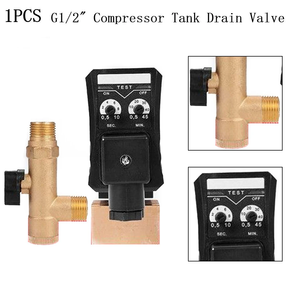 G1/2 внутренняя резьба электронный сливной клапан 220 В воздушный компрессор фильтр