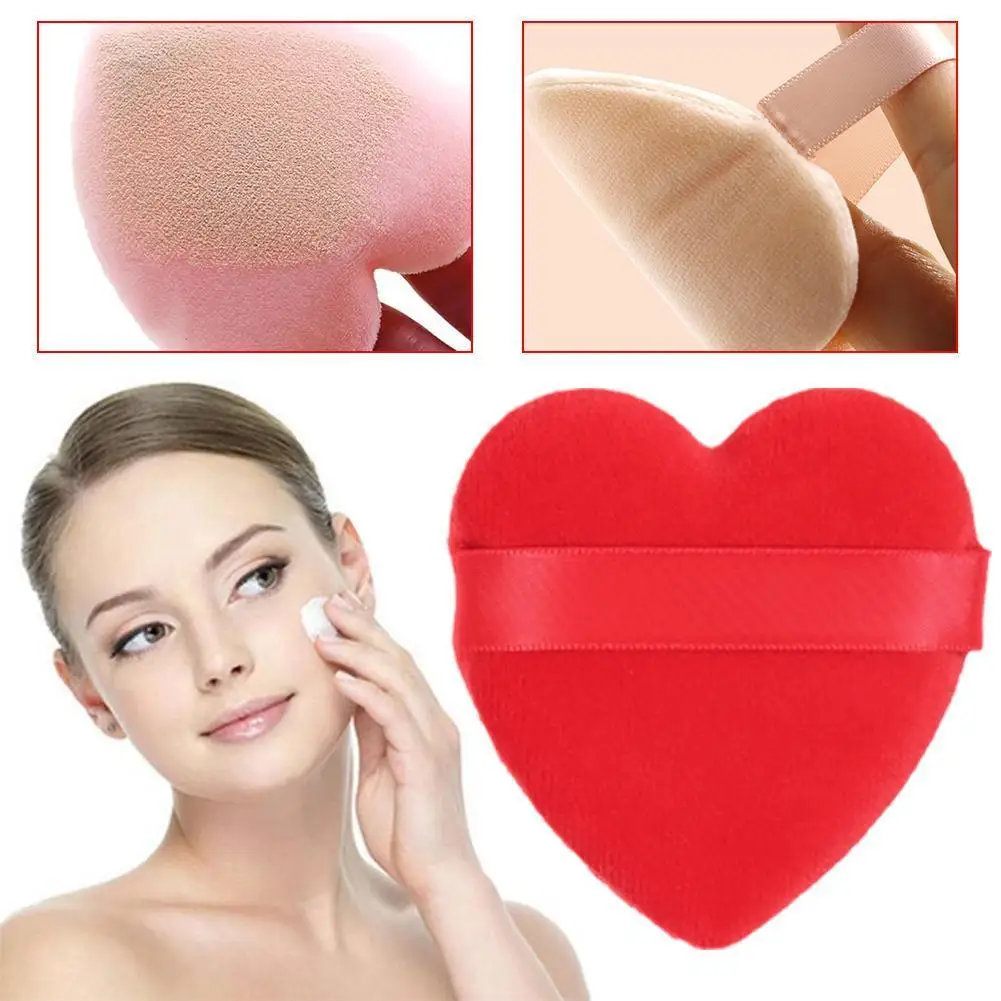 

Heart Powder Puff Face Makeup Tool Sponge Velvet Dry Make Smooth Soft Beauty Facial With Tools Up Heart-shaped Puff Makeup O3L7