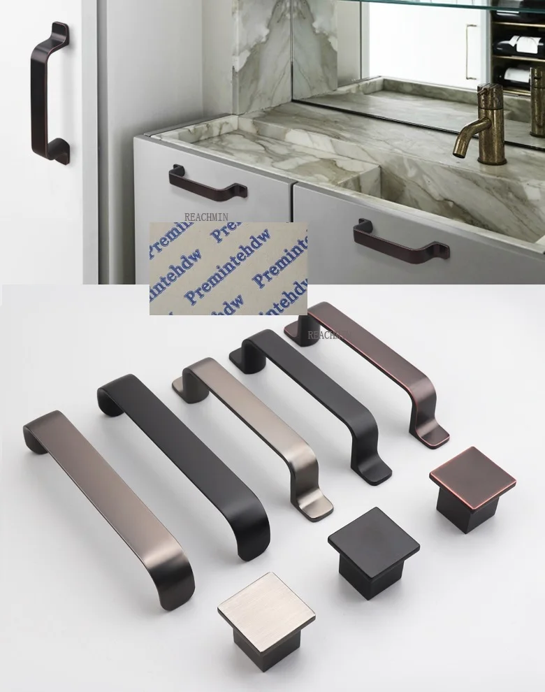 

2Pcs/Lot American European Modern Zinc Concise Cabinet Pull Knob Drawer Closet Cupboard ORB Matte Black Nickel Oil Rubbed Bronze