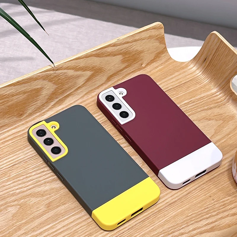 

Creative color stitching is suitable for Samsung s22 mobile phone case s22plus s22ultra silicone protective case a52 a53