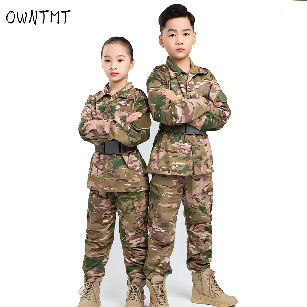 2 шт. камуфляжная Военная униформа для мальчиков-подростков |