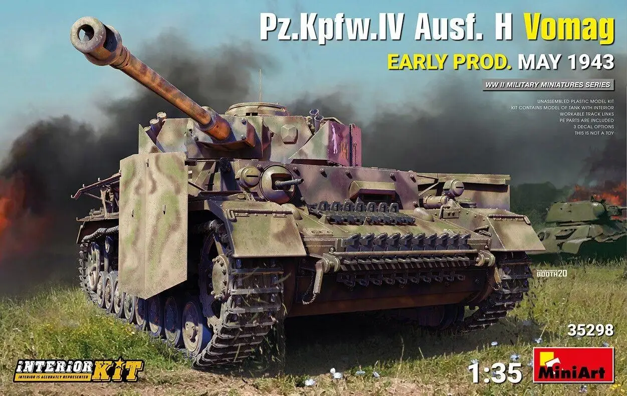 

MiniArt 35298 1/35 Pz.Kpfw.IV Ausf. Х вомаг. Ранний прод. Май 1943 Вт/внутри