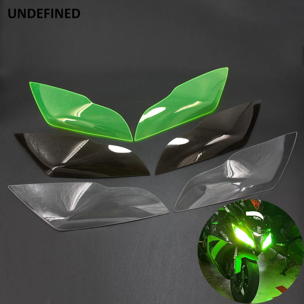 

For Kawasaki ZX-10R ZX10R 2011-2015 Motocross Motorcycle Headlight Cover Protector Transparent Screen Lens Covers Smoke 2PCS