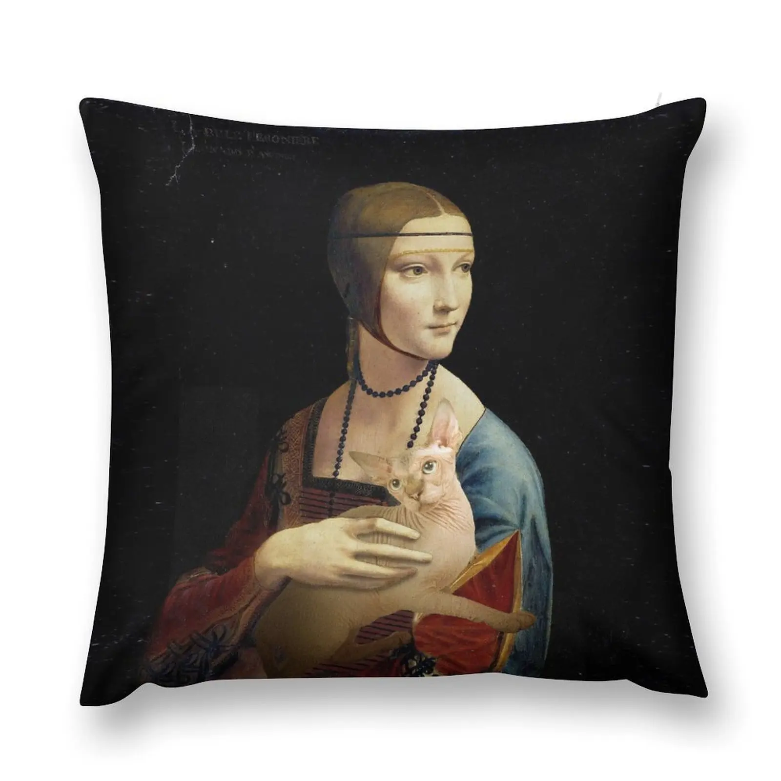 LADY WITH A SPHYNX CAT - поп-ретро-коллаж мавп поп-арт настенное украшение декоративная