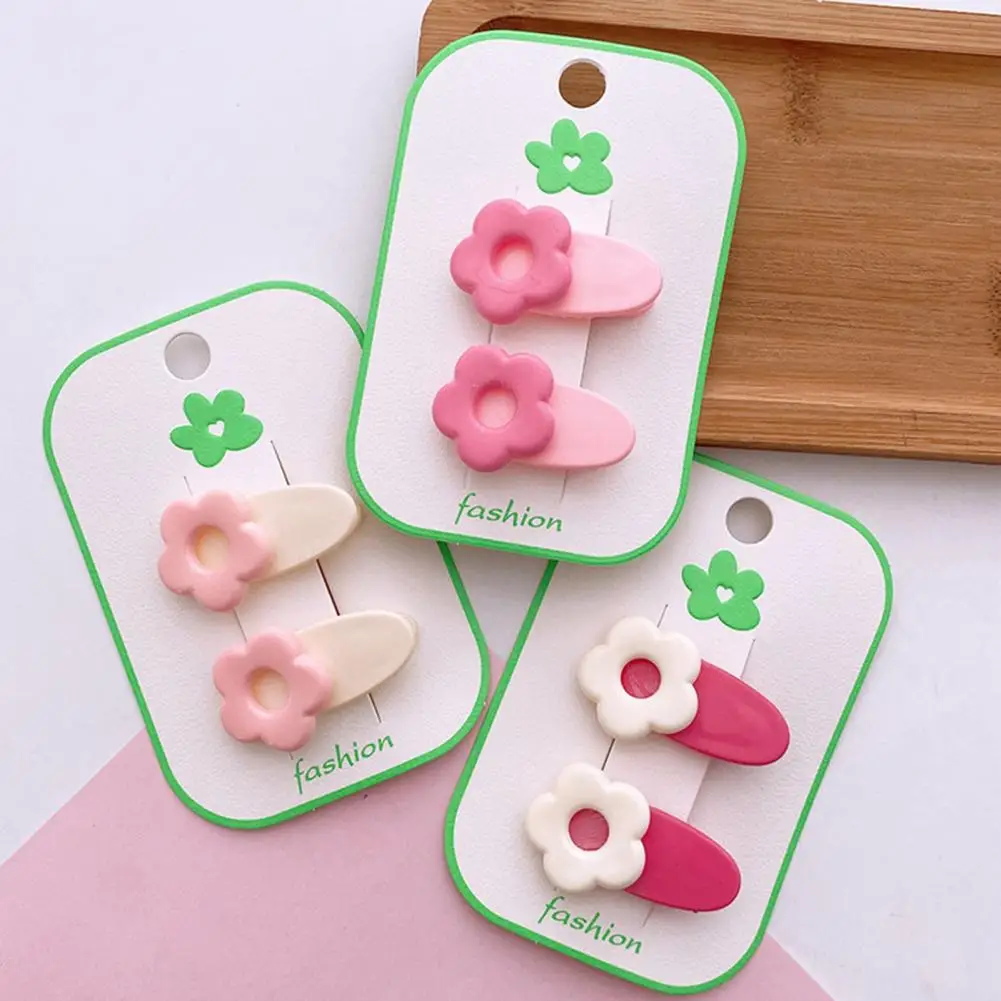 

Trendy Kids Hairpins Anti-slip Elastic Smooth Edge Children Hairpins Oval Shape Children Hairpins Hair Accessories