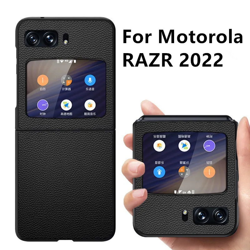 

Luxury Retro Genuine Leather Phone Case for MOTOROLA MOTO RAZR 2022 Deluxe Vintage Classic Shockproof Armor Back Cover