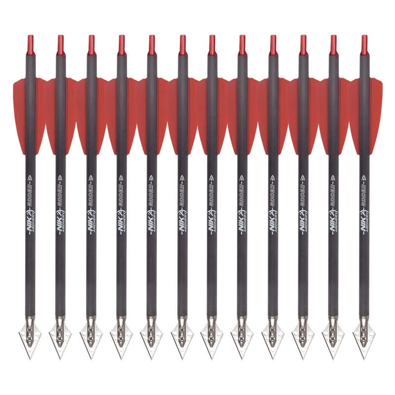 Bolts 7.5 Inch R9 Carbon Arrows Fits For Pistol Crossbow 50-80 Lbs Outdoor Shooting Free Shipping