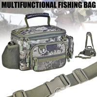 multifunctional fishing tackle bags single shoulder crossbody bag waist pack fish lures gear utility storage fishing bag 4 8l