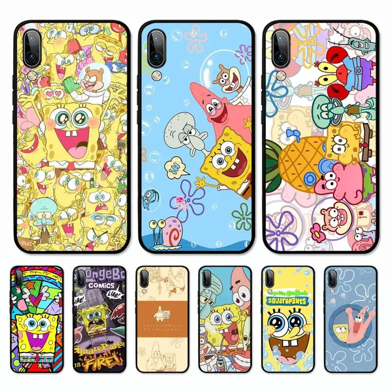 

Anime Sponges B-Bob-Square Cute Pants Phone Case for Vivo Y91C Y11 17 19 17 67 81 Oppo A9 2020 Realme c3