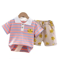 new summer baby clothes suit children boys girls casual striped t shirt shorts 2pcsset toddler fashion clothing kids tracksuits