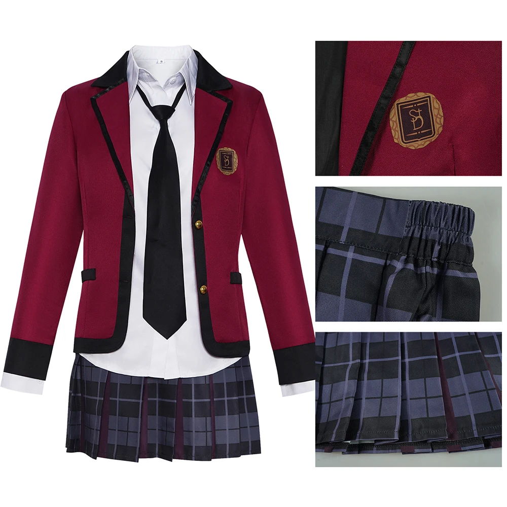 Фото Jabami Yumeko Косплей Аниме Kakegurui Ryota Suzui Косплей Костюм Live-action Saotome Meari Школьная форма Костюмы на Хэллоуин №4