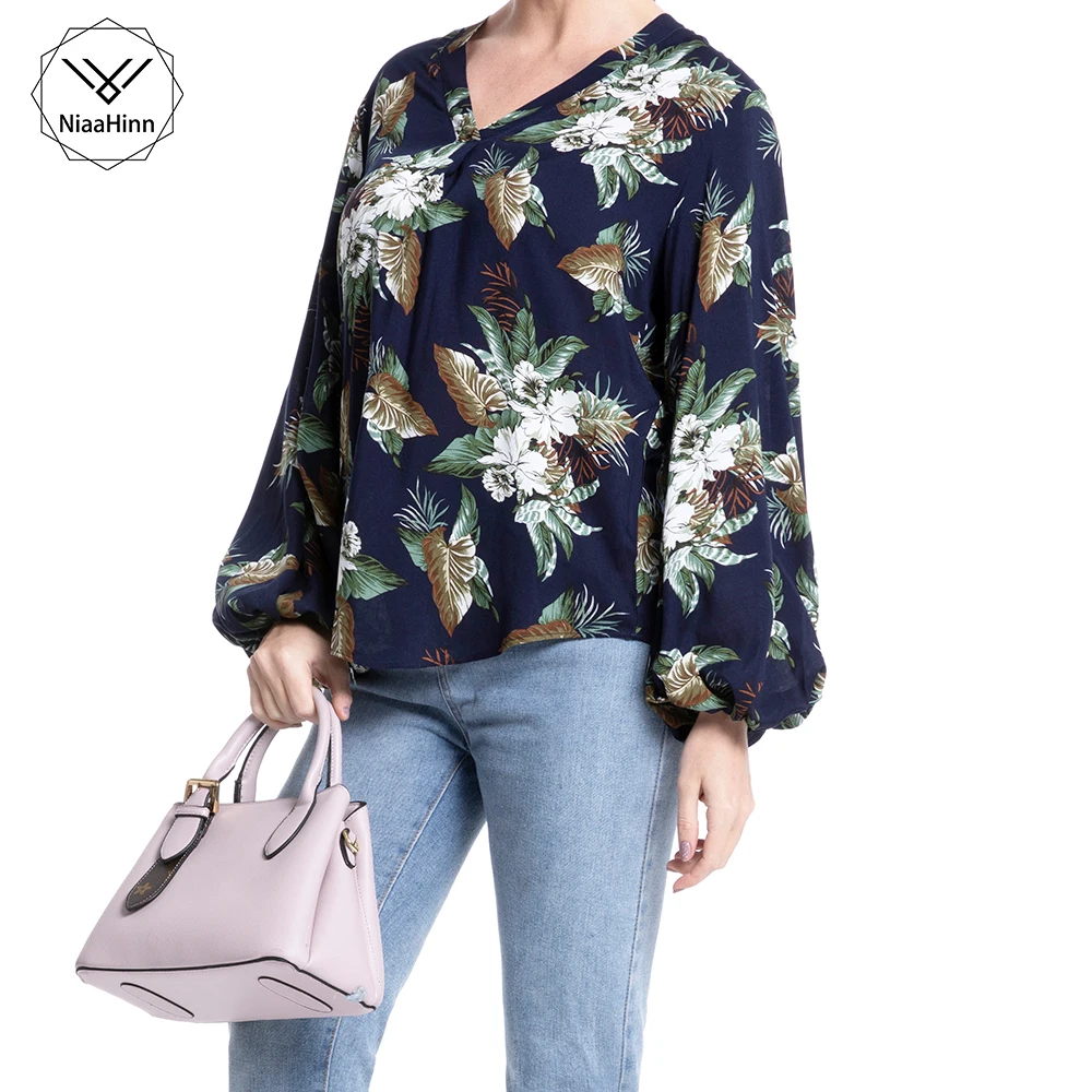 

Soft Thin Cotton 100% Print Casual Women Blouse Summer 2022 New Fashion Long Sleeve Female Smock Shirt Clothing Blusa Feminina