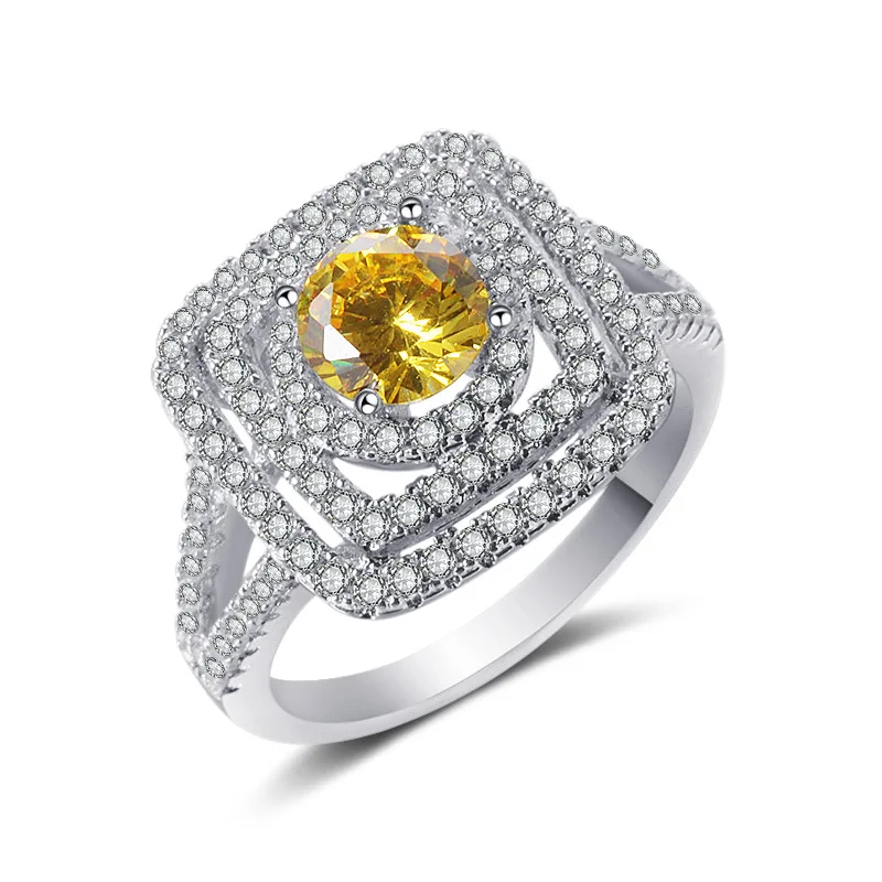 

Gold plated micro set fashion ring for women