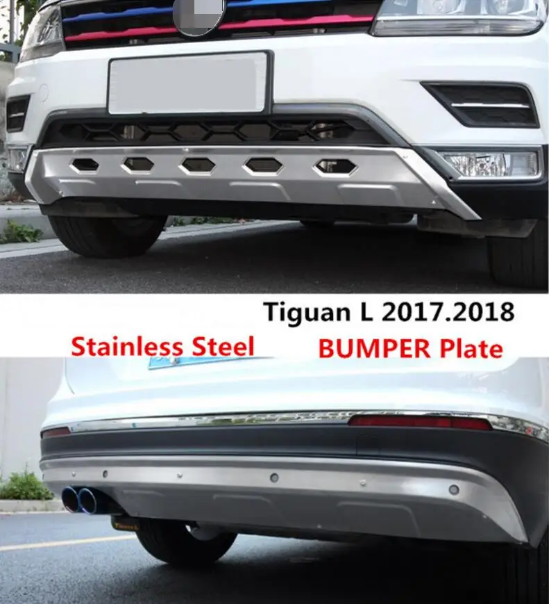 

Автомобильный бампер для Volkswagen / VW Tiguan L 2017,2018, бампер высокого качества из нержавеющей стали, передние и задние автомобильные аксессуары
