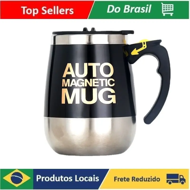 

Caneca Magnética Automática Aço Inoxidável Leite Liquidificador Criativa Smart Mixer 400ml