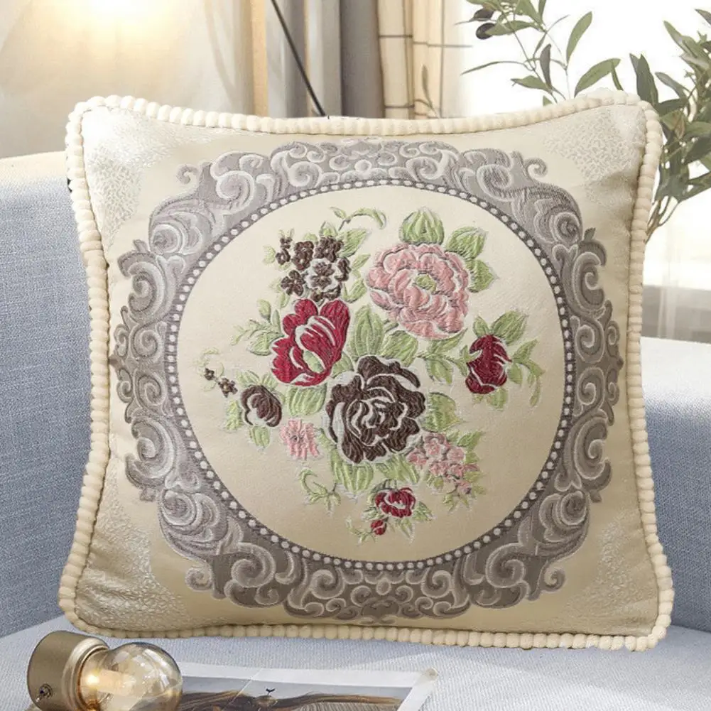 

Dustproof Polyester 45x45cm Flower Pattern Sofa Car Cushion Cover Home Decor