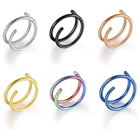 double nose rings hoops for single piercing8mm spiral nose ring twist thin nose ring hoop nostril piercing jewelry for women