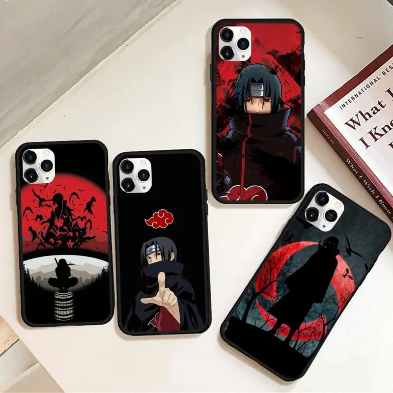 

Japan Anime Naruto Itachi Uchiha Phone Case Rubber For iphone 12 11 Pro Max Mini XS Max 8 7 6 6S Plus X 5S SE 2020 XR cover