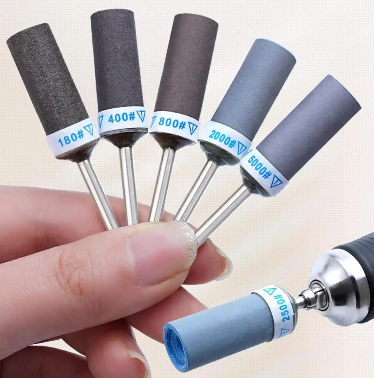 

5 шт. стержней для наждачной бумаги, роторный резак для наждачной бумаги 2,35 мм, зернистость от 180 до 5000