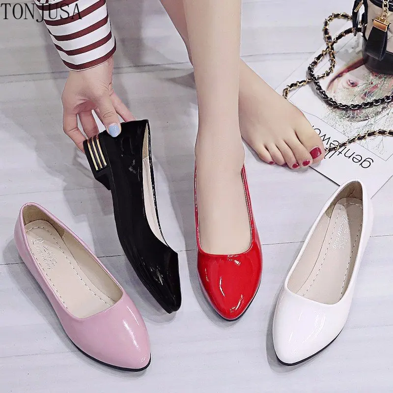 Купи Spring Autumn 2022 New Style Solid Color Simple Style Low Heel Shoes Women Fashion Flat Work Loafer Shoes Casual Mother Shoes за 889 рублей в магазине AliExpress