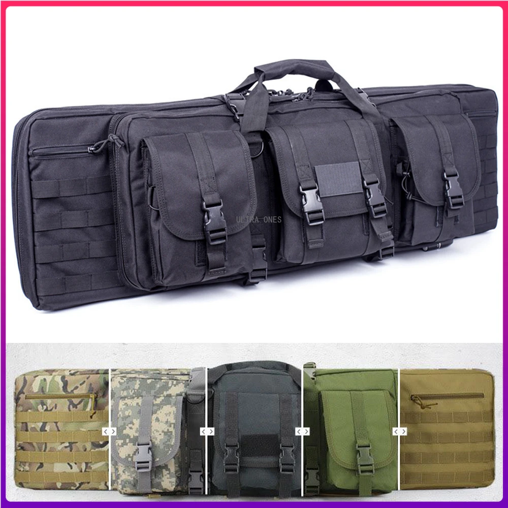 

Tactical Rifle Carry Backpack Military Double Gun Bag Firearm Transportation Case Army Airsoft Padded Shotgun Storage Backpacks