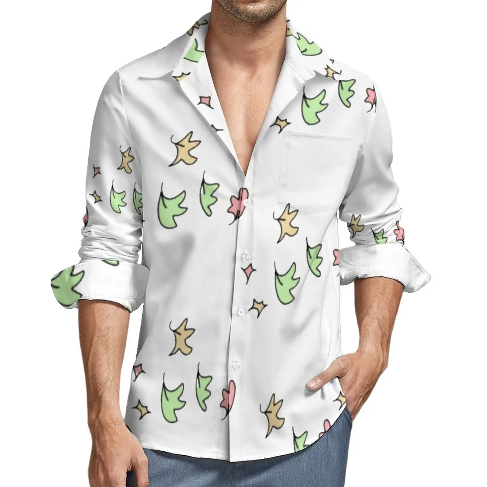

Heartstopper Charlie And Nick Hi Shirt Man Romantic Comedy Fly Casual Shirts Harajuku Design Blouses Long Sleeve Fashion Tops