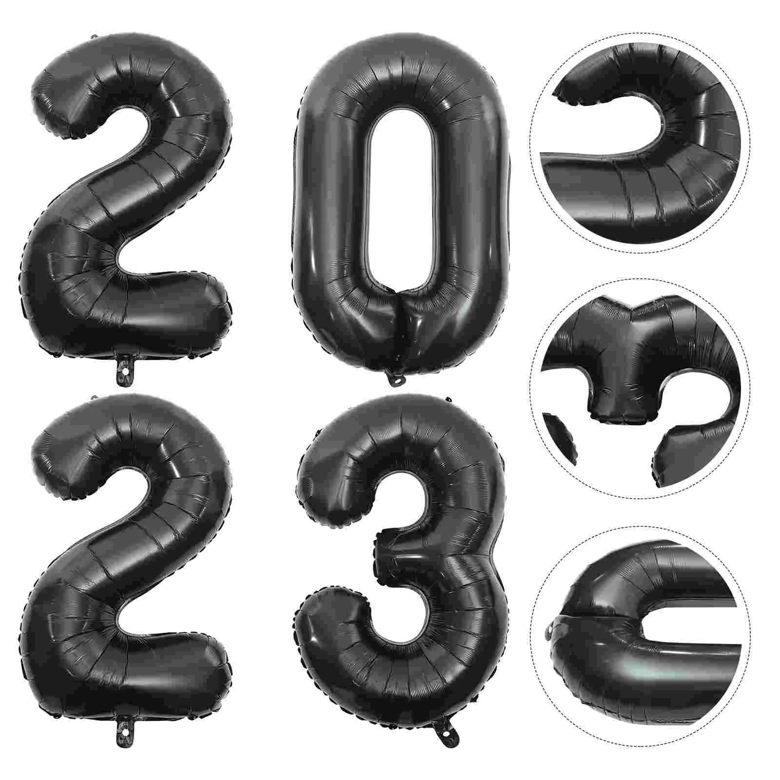 

Balloons Balloon Decorations Party New Year Number Nye Graduation Christmasclass Giantheliumnumbers Black Decoration Supplies