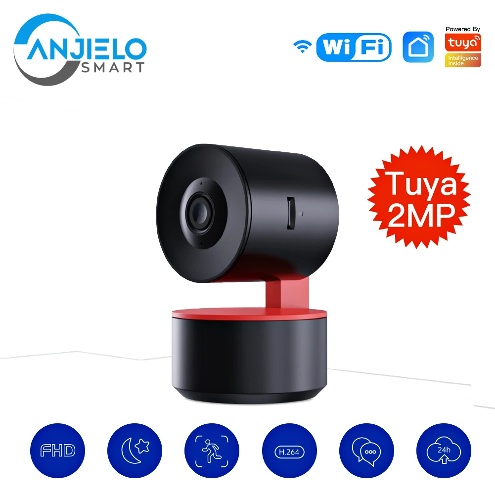 

Tuya 360° panoramic wireless monitoring 1080P camera wifi intelligent tracking alarm infrared night vision shaking head machine